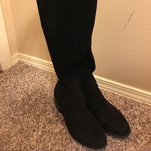 Black knee high boots